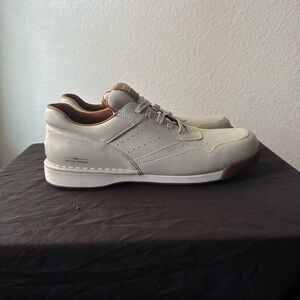 Rockport ProwalkerMen's Casual Leather Sneakers -tan Gray with Brown Trim Sz 13